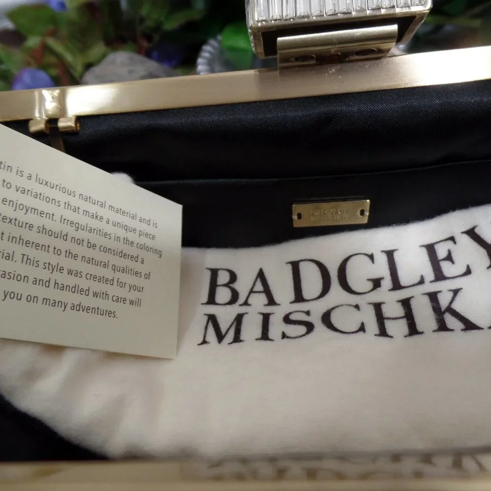 Rare Badgley Mischka Glow Embellished Frame Clutch / Handbag / Shoulder bag